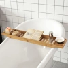 Bambus-Badewannenablage | Aufsatz | Badezimmer-Organizer | Home Spa | BBR-683