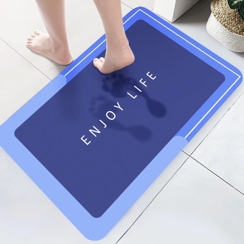 Badematte | Schnelltrocknender Badteppich | Rutschfester Badteppich | GZN-640-BLUE