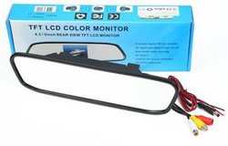 Spiegelmonitor 4,3" | TFT LCD im Rückspiegel für Rückfahrkamera 12V | PZ702