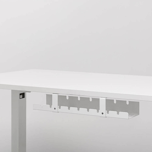 Kabel-Organizer für Schreibtischunterbau 50 cm | Korb, Führung, Halterung | Weiß | CWT-O1