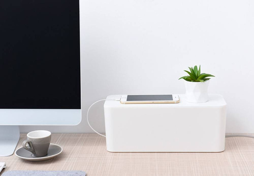 Kabel-Organizer Box | Größe M | Aufbewahrungsbox für Steckdosenleisten und Kabel | CB-M