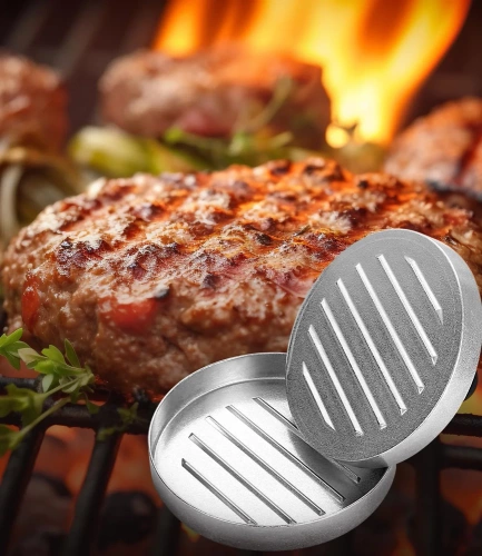 Burgerpresse | Fleischwolf | Grillfleischform | HM-S117-SILBER