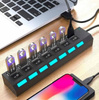USB 2.0 7-Port Hub | USB Splitter / Distributor | YT07