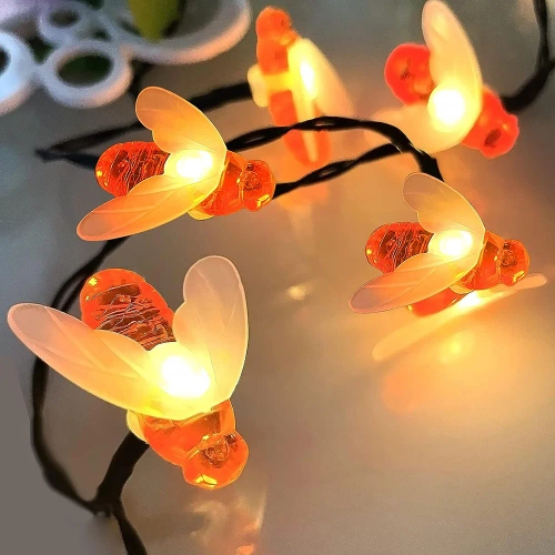 Solar LED-Girlande Bienen 20 LED Gartenlampe 5m | BEE-20LED-5M