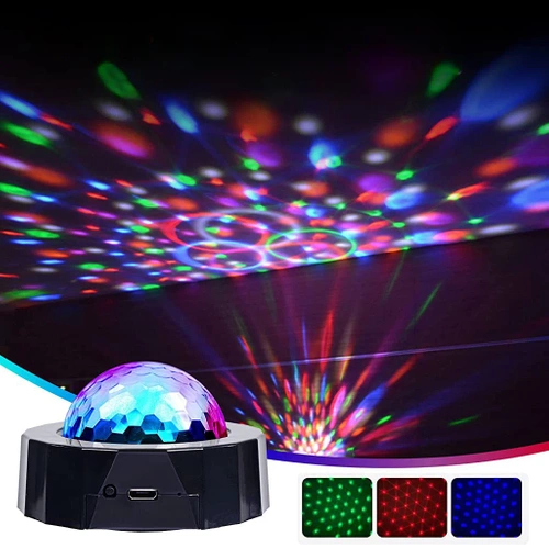 Mini-Disco-Kugel | Kabellos | USB | Für das Auto und Zuhause 