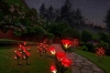 Solarblume | Solar-LED-Gartenlampe Rote Rosen | 74 cm, 600 mAh | FLD-35-RED