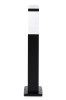 Gartenstandlampe, quadratischer Pfosten für E27-Glühbirne | 230V Stromversorgung, Edelstahl | Mattschwarz, 65cm | LLF-65CM