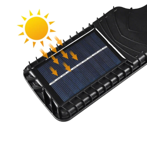 Solar-Gartenleuchte mit Dämmerungs- und Bewegungssensor | IP65, 72 COB LED-Lampen, IR-Fernbedienung | LD-616B-72COB