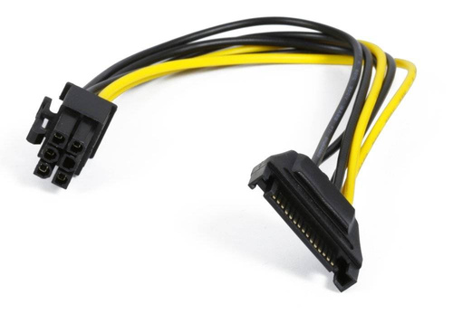 Riser 009S Gold | Hochwertiger PCI-E Riser | Grafikkartenerweiterung Adapterkarte mit Stromversorgung USB 3.0-Kabe und 6PIN SATA Stromkabel