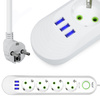 Steckdosenleiste 3 m | 4 Steckdosen + 3x USB | weiß | LH-F04U