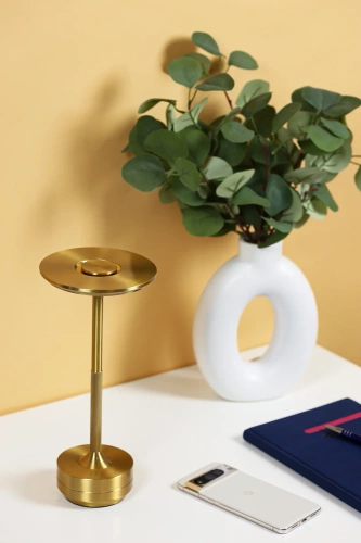 LED-Tischleuchte mit drei Lichtfarben | integrierter Akku | gold | HJA-25-GOLD