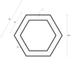 Deckenpendelleuchte LED 50W | Sechseck | Aluminium | Blendfreies CCD | Φ80x6 | LPL-002