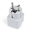 Universeller Netzadapter, Reiseadapter mit UK/USA/CN Steckdosen zu EU/PL Steckdosen | Weiß | AD-DE89