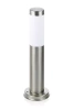 Stehende Gartenlaterne, runder Pfosten für E27-Glühbirne | 230V Stromversorgung, Edelstahl | Inox, 45cm | LLR-45CM