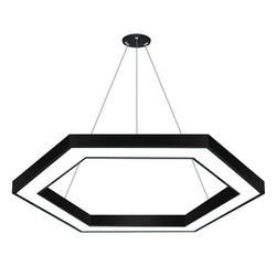 Deckenpendelleuchte LED 80W | Sechseck | Aluminium | Blendfreie CCD | Φ120x6 | LPL-002