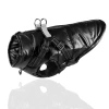 Hundewinterjacke mit integrierten Geschirr | Größe L | wasserdichte, warme Hundebekleidung | PET-017M-BK