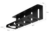 Set 2 Kabelorganizer für Schreibtischunterbau 40 cm | Korb, Führungsschiene, Halterung | Schwarz | CWT-O2
