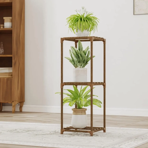 Holzblumenständer für Töpfe | Pflanzenständer | Blumenregal | NZ237-BAMBOO