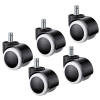 Bürostuhlrollen | Set 5 Stück | für Möbel und Drehstuhl | WXL-D50MM-5PCS