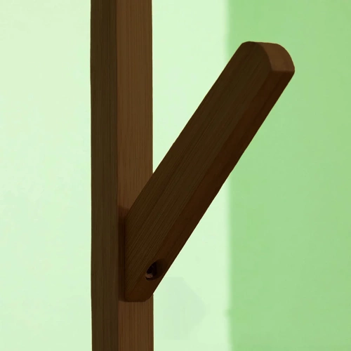 Garderobenständer mit Ablagen | dunkel bambus | BYY-502-RW