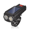 Solar Fahrradlicht mit Hupe 130 dB | LED-Beleuchtung 400 lm | Wasserdichtes Fahrradlicht | QX-LY-17-2 
