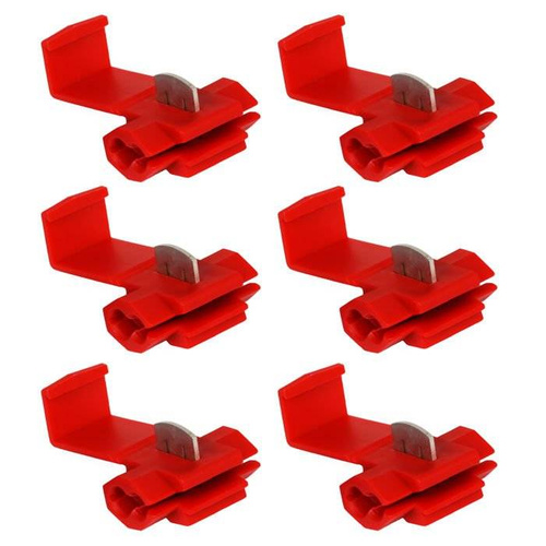 Schnellverbinder | 0,5-1,5 mm | 6 Stück | rot