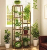 Holzblumenständer für Töpfe | Pflanzenständer | Blumenregal | NZ252-BAMBOO