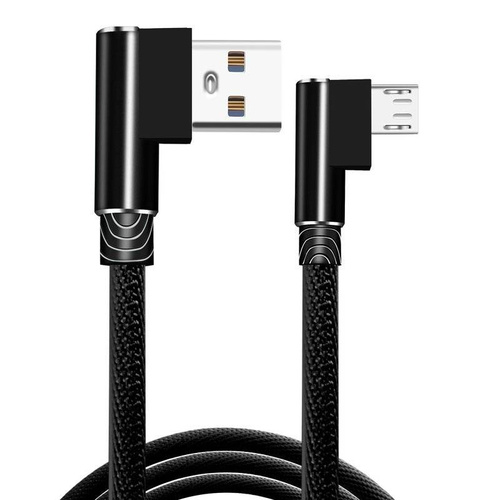 Micro-USB 1M | Winkel-USB-Ladekabel für Telefon | Quick Charge 3.0 2.4A | AM30