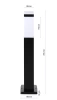 Gartenstandlampe, quadratischer Pfosten für E27-Glühbirne | 230V Stromversorgung, Edelstahl | Mattschwarz, 65cm | LLF-65CM