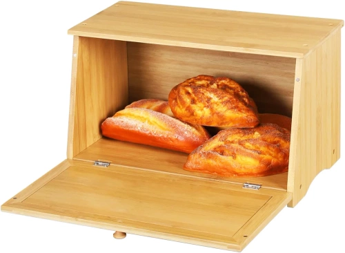 Bambus Brotkasten | Aufbewahrungsbehälter für Brot, Brötchen, Lebensmittel | FC-B209