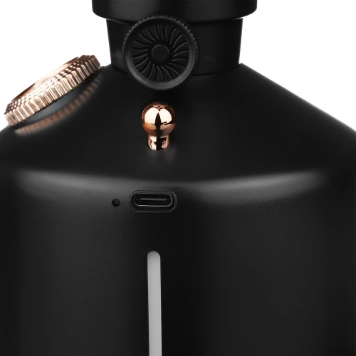 LED-Luftbefeuchter | Ultraschall-Luftbefeuchter mit Nachtlichtfunktion | schwarz | LA-0621-BLACK