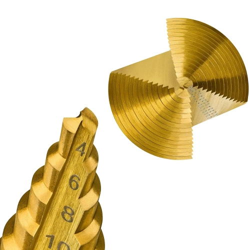 Set 3 Kegelbohrer | Stufenbohrer HSS | SDS-3PCS-GOLD