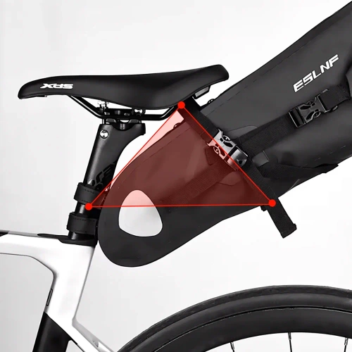 Wasserdichte Fahrradtasche 10L | Bikepacking Tasche mit Reflektoren | Untersitztasche | BCB-004