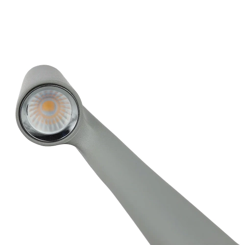 Tischleuchte | 43 cm | kabellose Nachttischleuchte mit integriertem Akku, Touch-Steuerung | grau | HMS-455-GREY