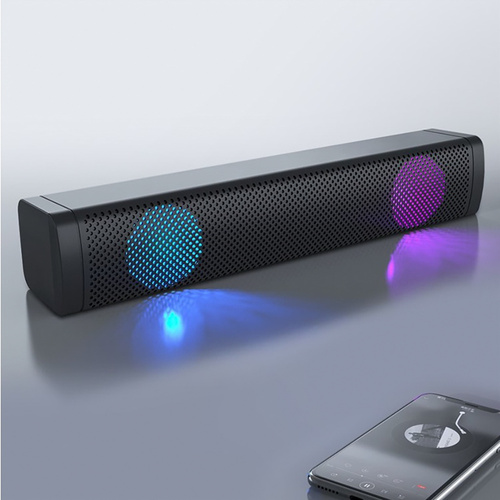 Computer-Soundbar 2.0 mit LED-RGB-Beleuchtung | 6W RMS | S10