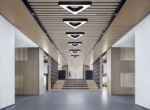 Deckenleuchte Pendelleuchte LED 50W | dreieckig | Aluminium | flimmerfrei | Φ80x6 | LPL-006