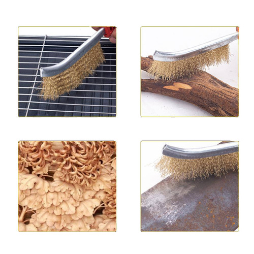 Handdrahtbürste Messing beschichtet