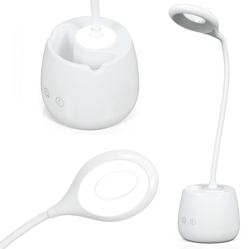 LED-Schreibtischleuchte | 5 W, Nachtmodus, Stifte- und Bleistifthalter | MT-812