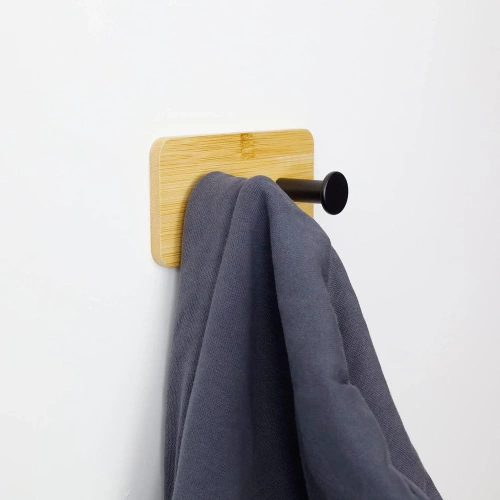 Kleiderhaken aus Bambus | Handtuchhalter mit zwei Haken | YG-DH13-BROWN