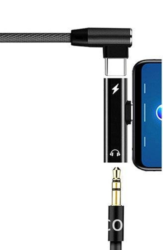 Adapter Type-C - Type-C + Jack | Audio-Adapter für Telefon | UA-006
