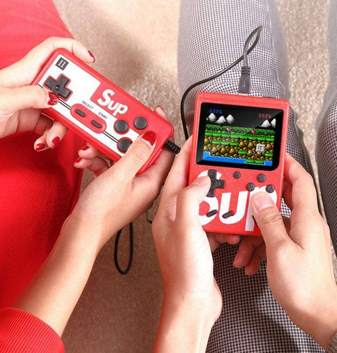 Mini tragbare Retro-Spielekonsole mit Controller | 400 Spiele 3.0 | RS400-Double