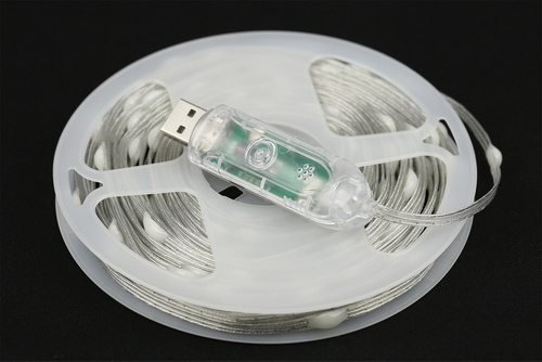 LED-Streifen | 5 m | WS2812B RGBIC, Neon-Lichtschlauch, IR-Fernbedienung, Bluetooth, IP65, USB | ASF-RGB-5M