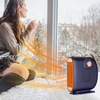 JM-115 | 500W Mini Heizlüfter Energiesparend mit 2 Geschwindigkeiten| für Büro Badezimmer Schlafzimmer | Blau