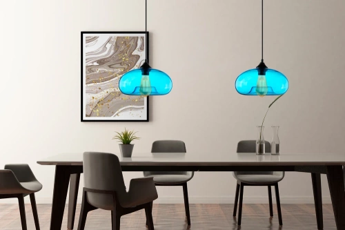 Glas-Pendelleuchte | modern | blau | GB-D28-BLue
