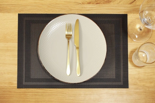 Tischset | Untersetzer | Tischdecke | Dekorative Küchenmatte | F040-SCHWARZ