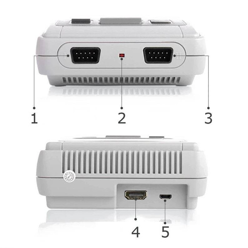 Retro-Spielkonsole | HDMI-Anschluss | 621 Spiele | TV-Spiel mit 2 Controllern | HD-SFC621