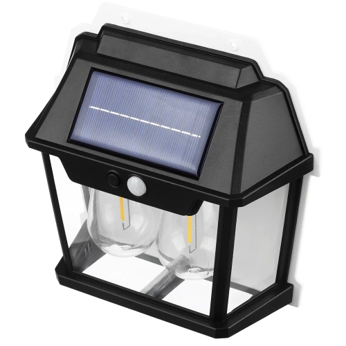 Solar-Wandleuchte LED | Solarlampe mit Dämmerungs- und Bewegungssensor | Solar-Außenbeleuchtung | TG-TY13503