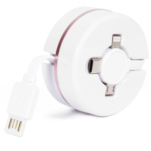 Ausziehbares 3-in-1-Kabel | 1M | 4 Farben | T10-1M