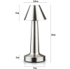 Berühren Sie die Nachttischlampe mit einstellbarer Lichtfarbe | USB-Lampe | HJA12-SILVER | Kabellose Tischlampe