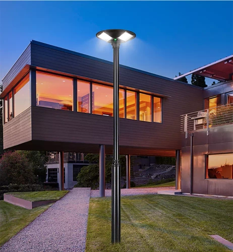 LED-Straßenleuchte Solar UFO | 300 W, 8 Ah, IP65, 240 SMD5730 LEDs, großes Solarpanel 6 V/13 W, Fernbedienung | LDT-B240